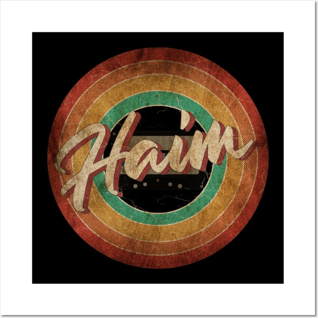 Haim Vintage Circle Art Wall Art by antongg